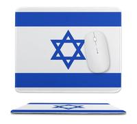 Star Israel Flag Mouse Pad Stitched Edge Mousepad Rubber Base Mouse Pads For Home Office Pc 25X30Cm