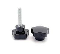 Star Knob Grip M10 x 50mm Female Thread Clamping Knobs Handle Tightening Screw Black