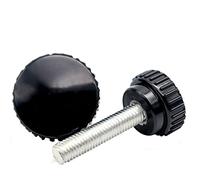 Star Knobs M8x35mm Round Head Screw Clamping Nuts Knob Grips Female Thread Bakelite Handle Black