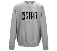 STAR Laboratories Sweatshirts - The Flash New TV Series S.T.A.R. Labs Jumper Top (Medium, Sports Grey)