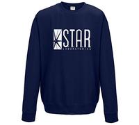 STAR Laboratories Sweatshirts - The Flash New TV Series S.T.A.R. Labs Jumper Top (Small, Navy)