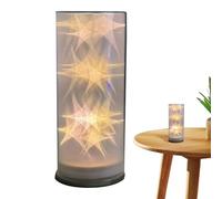 Star Lamp Led - Glass Decorative, Creative Atmosphere Night Light, Warm Soft Table Lamp, Galaxy Flashing Decorative Light | Ambient Bedroom Bedside Lighting for Bedrooms, Offices, and More