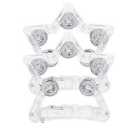 Star LED Flashing Tambourine 2pcs Handheld Percussion