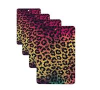 Star leopard print Car Air Freshener Cards for Women Men 4 Pack Cute Car Accessories Long Lasting Scent Car Diffuser Hanging Auto Aromatherapy Tablets Car Fresheners Gifts