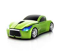 STAR-LINK 2.4GHz 3D Wireless Mouse Cool Mini Sports Racing Car Shape USB Gaming Wireless Mouse 1600DPI Ergonomic Optical Cordless Mouse with Headlight for PC Computer Laptop Notebook Office Kids