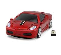 STAR-LINK Wireless Sports Car Mouse Creative with USB Nano Receiver 10 Meter Range 2.4GHz Wireless Mouse Optical Ergonomic Mice 1600 DPI for Laptop Windows Linux Mac Computer Desktop (Red)