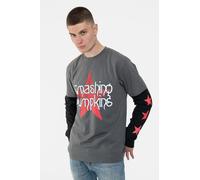 Star Logo Layered Long Sleeve T Shirt The Smashing Pumpkins Grey XL