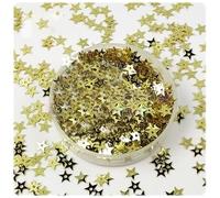 Star Loose Sequins Bead 20g Gold Glitter Star Table Confetti,Star Confetti with Hole,Metallic Foil Stars for Sewing Dresses,Stage Decorations(About 4000 Pieces)