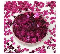 Star Loose Sequins Bead 20g Rose Red Glitter Star Table Confetti,Star Confetti with Hole,Metallic Foil Stars for Sewing Dresses,Stage Decorations(About 4000 Pieces)