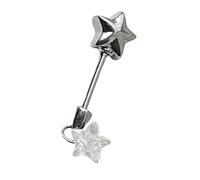 Star Magic Wand Cubic Zirconia Stud Earrings Stylish Star Wall Zirconia Tube, one size, As described