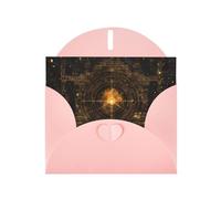 Star Map Code Patterned Pink Greeting Card (with Envelope) | 6x4 inches - Perfect for Thanksgiving, Birthdays, Weddings, Holiday Parties