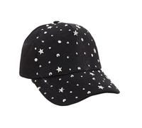 Star Metal Rivet Baseball Cap, Women's Duckbill Cap, Versatile Sun Protection Hat(Black)