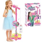 Star Microphone with Stand, 2026 New Karaoke Machine Toy, Adjustable Height Microphone P Lights, Toy in LED with