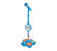 Star Microphone with Stand, Children’s Karaoke Machine with Adjustable Stand and Light Pedal, All in One Microphone Toy, Party Fun Musical Toy for Girls and Boys (Blue)