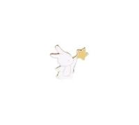 Star Moon Brooch Pin Cute Rabbit Bear Couple Lapel Badge Romantic Gift Unisex(Starpickingrabbit)