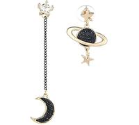 Star Moon Dangle Earrings for Women Earth Planet Drop Earrings Asymmetrical Long Earrings Set Attractive and Fashion Multicoloured
