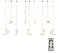vidaXL Star and Moon Fairy Lights Remote Control 345 LED Warm White Home Light