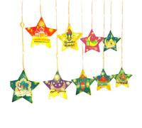 Star Moon Lights, Battery Powered LED Decoration, Hanging Holiday Pendant with Soft Ambient Lighting, Festive Home Party Decor for Indoor Outdoor Celebration