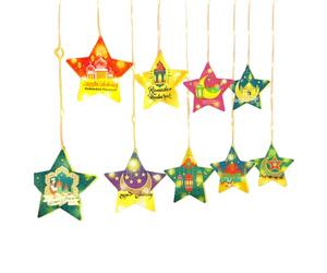 Star Moon Lights, Battery Powered LED Decoration, Hanging Holiday Pendant with Soft Ambient Lighting, Festive Home Party Decor for Indoor Outdoor Celebration