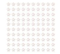 Star Moon Paper Clips, Cute Office Paper Clips with Rust Resistant Metal Design, 100pcs Small Paperclips for School Daily Use, Includes Storage Box for Home and Work (Rose Gold)