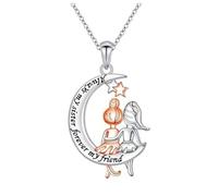 Star Moon Pendant Necklace for Girls Women Friendship Mother Daughter Unique Birthday Gifts Always My Sister Forever My Friend Infinity Necklace for Best