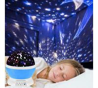 (Star Moon Projector) LED Starry Sky Projector Night Light Bluetooth Music Speaker Remote Galaxy Lamp