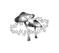 Star Mushroom Waterproof Semi-Permanent And Long-Lasting 2 Weeks Temporary Tattoo Stickers For Men And Women Finger Chest Arm Back(3pcs)