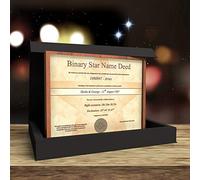 Star Name Registry Duo Gift Set, Binary Star Package with Framed Certificate and Black Gift Box