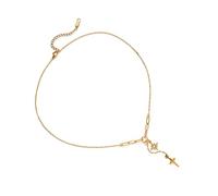 Star Necklace Shining Diamonds Stainless Steel Accessory Suitable for All Outfits Diamonds Necklace