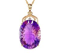 Star Necklaces for Women Men Necklace Chain with Fashion Ladies Gemstone Amethyst Necklace Pendant Holiday Necklace Necklaces & Pendants Mens Chains Necklace Personalised Hold (Purple, One Size)
