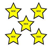 Star NEW Magnets - Pack of 5-2 Inch - Fridge Magnets - Office Magnets - Whiteboard Magnets - Star Emoji for Magnetic Whiteboard or Fridge at Office, School or at Home