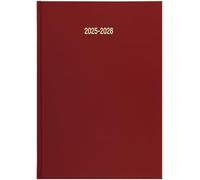 Star Note 2025-2026 A4 Page a Day Academic Diary School Planner Student Oragniser - Burgundy