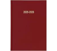 Star Note 2025-2026 A5 Page a Day Academic Diary School Planner Student Oragniser - Burgundy