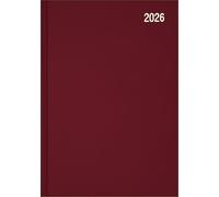 Star Note 2026 A4 Page a Day Diary Planner Daily Organiser - Burgundy