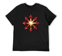 Star of Chaos Fire Marines 40K Red Flames Compass Mens Tshirt Tee Top T-Shirt Black S
