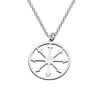 Star of Chaos Steel Amulet Charm Stainless Steel Charm Pendant Symbol Magic Star Snake Gift for Men or Women (Star of Chaos N EU)