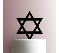 Star of David Acrylic Cake Topper 3mm Thick Premium Laser Cut Cake Decoration for Birthday, Wedding, Baby Shower & Party Cakes Durable Reusable