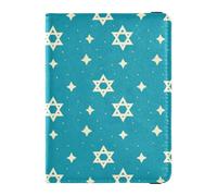 Star Of David Blue Leather Passport Holder Cover Travel Passport Wallet Cute Passport Book Lightweight, star of David blue, One Size