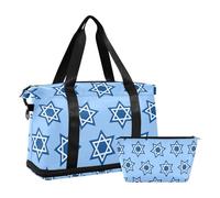 Star Of David Hanukkah Luggage Travel Bag Large Carry On Airport Bag with Adjustable Strap for Trip Large Capacity, Star Of David Hanukkah, One Size