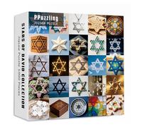 Star of David Puzzles for Adults 1000 Pieces, Colorful Religious Jigsaw Puzzles, Challenging Jewish Puzzle as Home Wall Art Decor