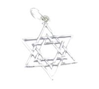 Star of David sterling silver charm pendant .925 x 1 Stars Davids charms
