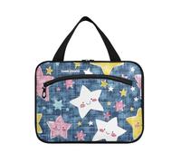 Star of Good Dreams Hanging Shaving Bag for Men Travel with Hook, Designer Essential Tote Bag for dad Toilet maletín para maquillaje L