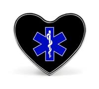 Star of Life EMS Custom Brooch Pin Heart Lapel Pins Tie Suit Dress Accessories for Men Women Wedding Birthday