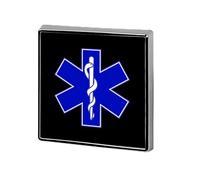 Star of Life EMS Custom Lapel Pins Square Brooch Tie Suit Dress Accessories for Men Women Wedding Birthday