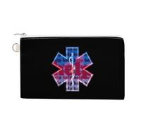 Star of Life EMS Portable Canvas Coin Purse Fashion Pencil Case Travel Makeup Bag