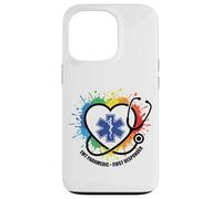 Star Of Life Heart EMT Paramedic First Responder Stethoscope Case for iPhone 13 Pro