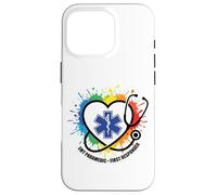 Star Of Life Heart EMT Paramedic First Responder Stethoscope Case for iPhone 16 Pro