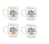 Star Online Friends Coffee Mug with Hot Chocolate Gift Set Official TV Show Merchandise - I'd Rather Be Watching x Pack of 4