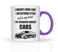 Star Online Funny Classic Christmas Secrete Santa Coffe Xmas Gifts I'm Thinking About - 11oz Ceramic Dishwasher Safe Mugs Cup (Car Classic - Purple)