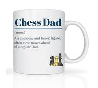 Star Online Funny Father’s Day Mug Gift for Dad 11oz Ceramic Coffee Cup, Daddy Birthday Present from Son or Daughter (Chess Dad)
